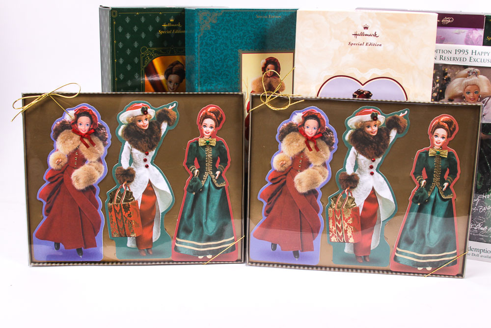 Barbie Dolls and Hallmark Barbie Doll-Themed Ornaments