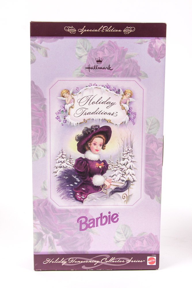 Barbie Dolls and Hallmark Barbie Doll-Themed Ornaments