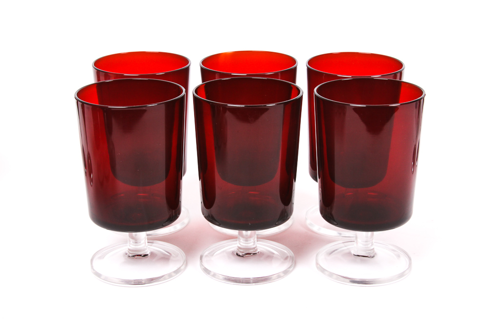 Collection of Red Glass Ware