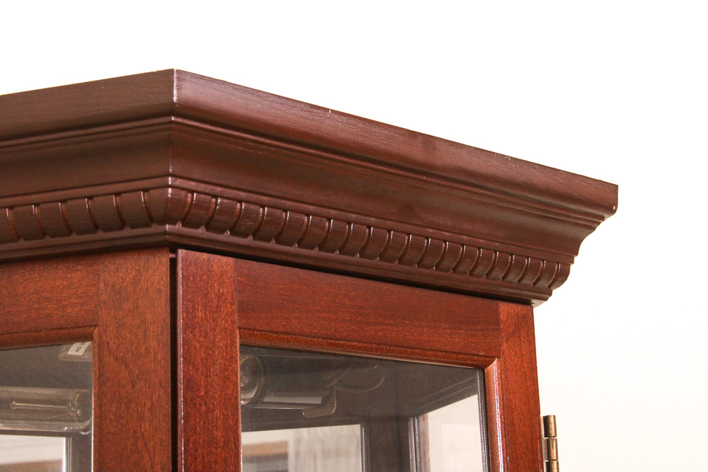 Lighted Wood and Plexiglass Display Cabinet