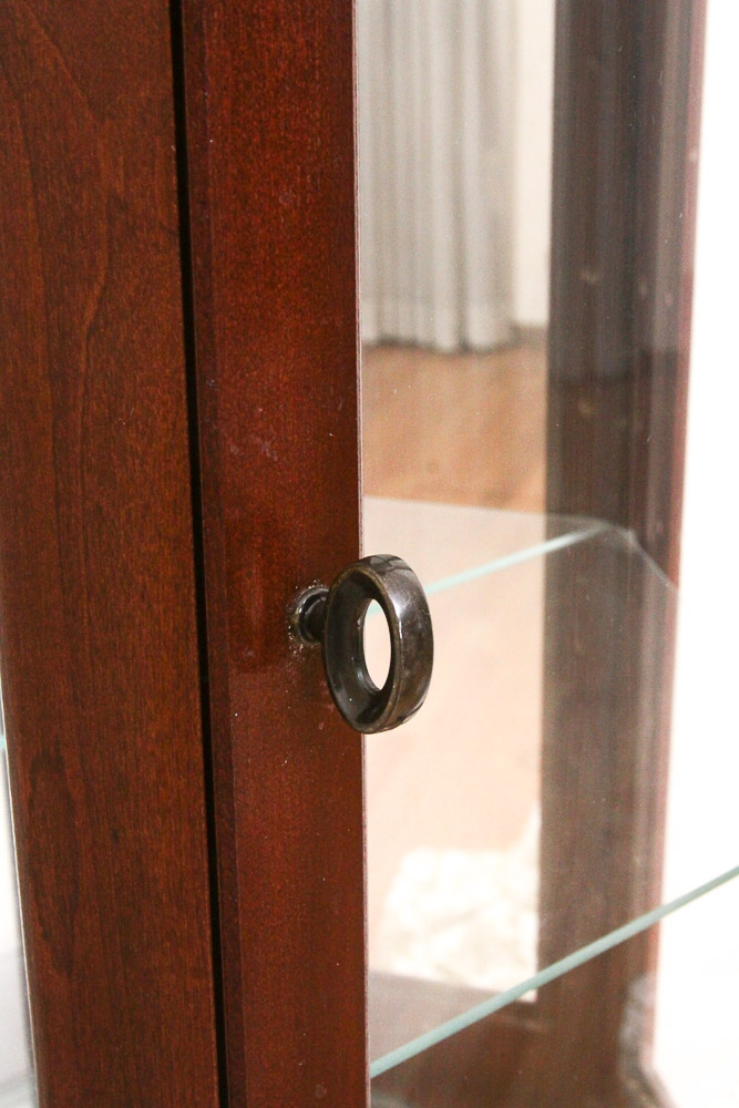 Lighted Wood and Plexiglass Display Cabinet