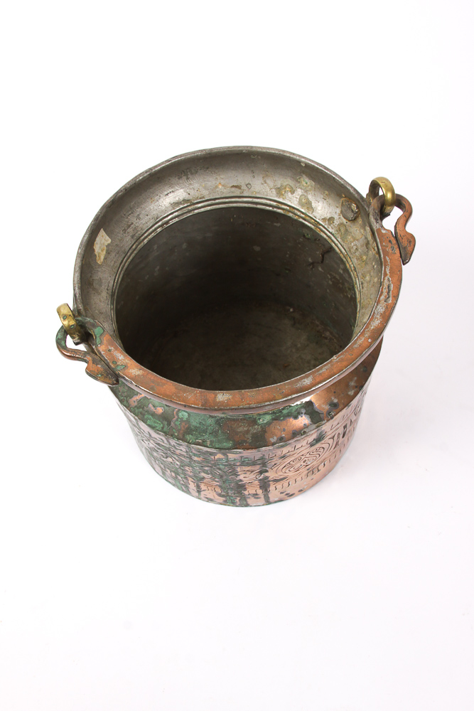 Vintage Copper and Brass Bucket