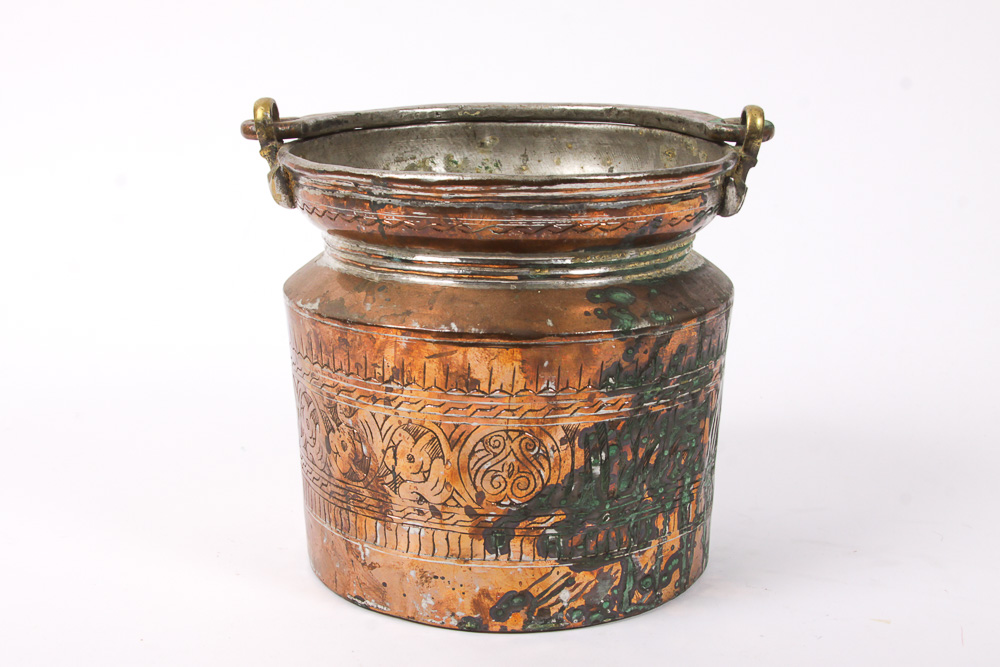 Vintage Copper and Brass Bucket