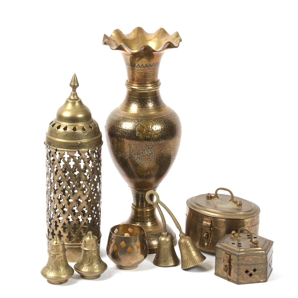 Brass Vase and Decor