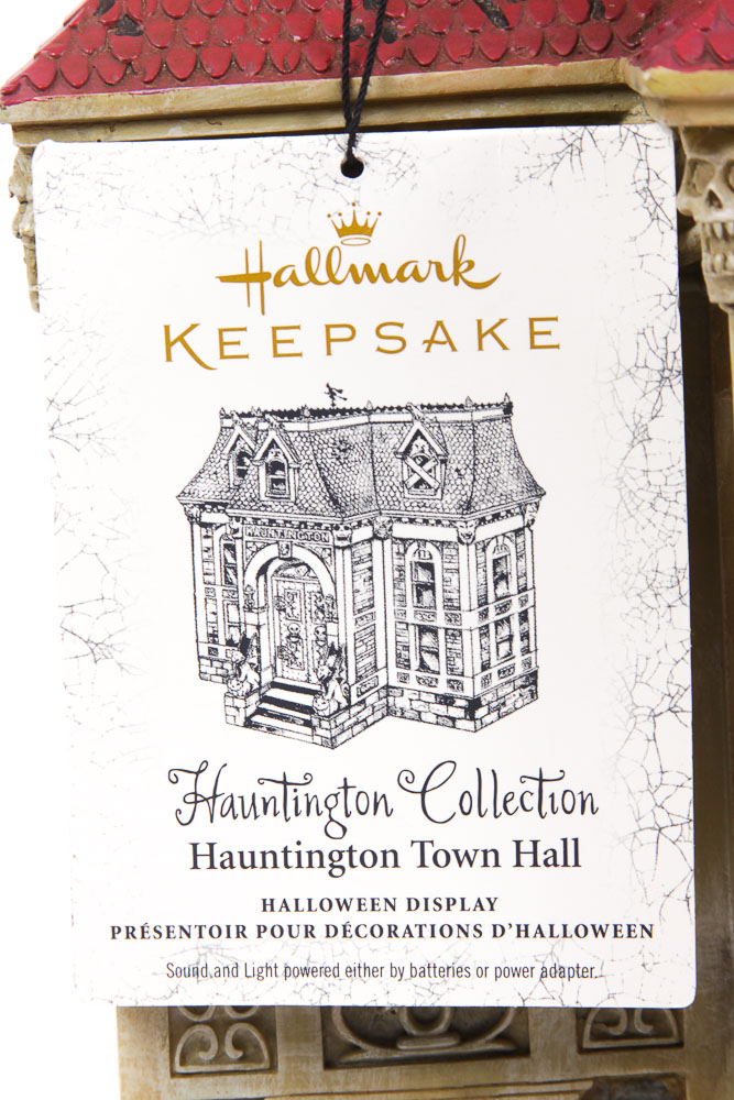 Hallmark Keepsake "Hauntington Town Hall" Figurine with Lights and Sound