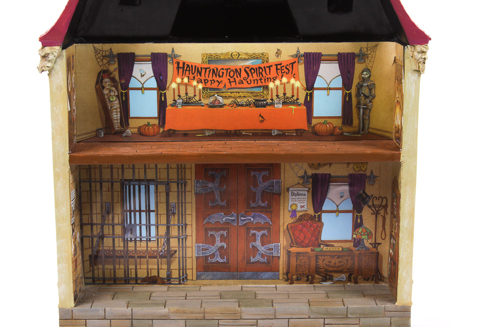 Hallmark Keepsake "Hauntington Town Hall" Figurine with Lights and Sound