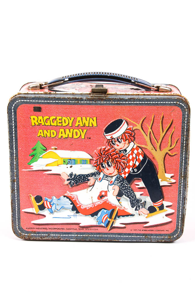 Vintage Raggedy Ann Lunchbox and Coin Bank