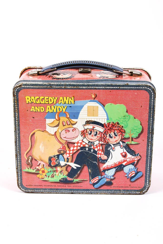 Vintage Raggedy Ann Lunchbox and Coin Bank