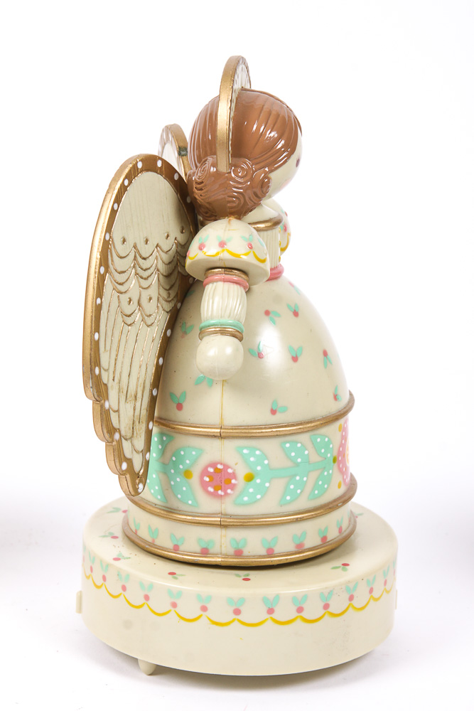 Vintage Hallmark Angel Music Box and Tree Topper Collection