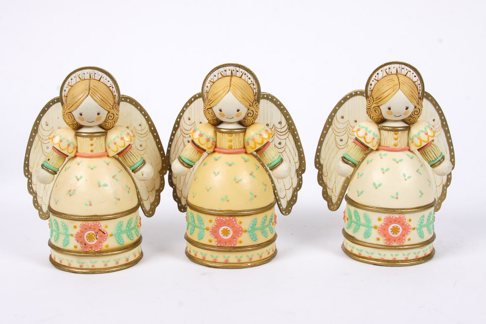 Vintage Hallmark Angel Music Box and Tree Topper Collection