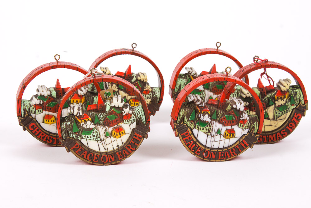 Vintage 1970s Hallmark Holiday Ornaments