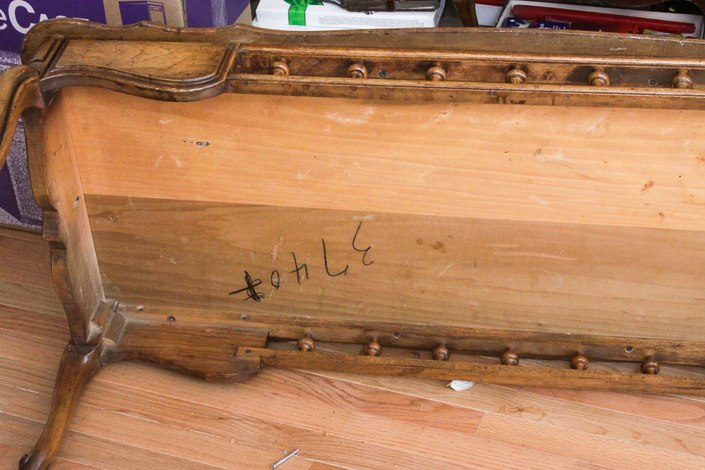 Vintage French Provincial Style Walnut Coffee Table