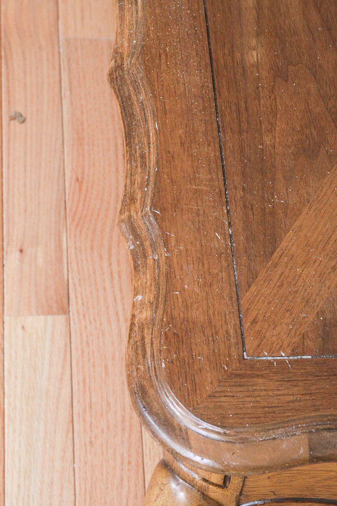 Vintage French Provincial Style Walnut Coffee Table