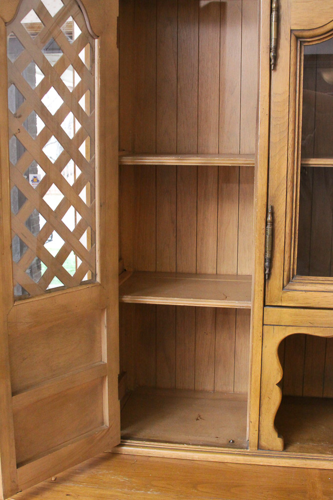 French Provincial Buffet with Cabinet Attributed to Thomasville