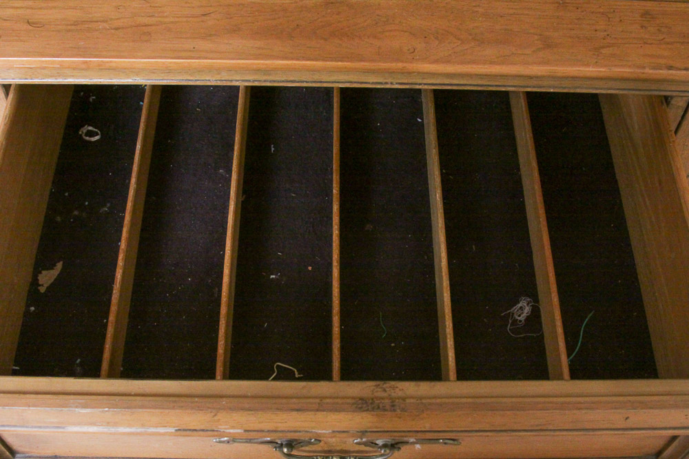 French Provincial Buffet with Cabinet Attributed to Thomasville