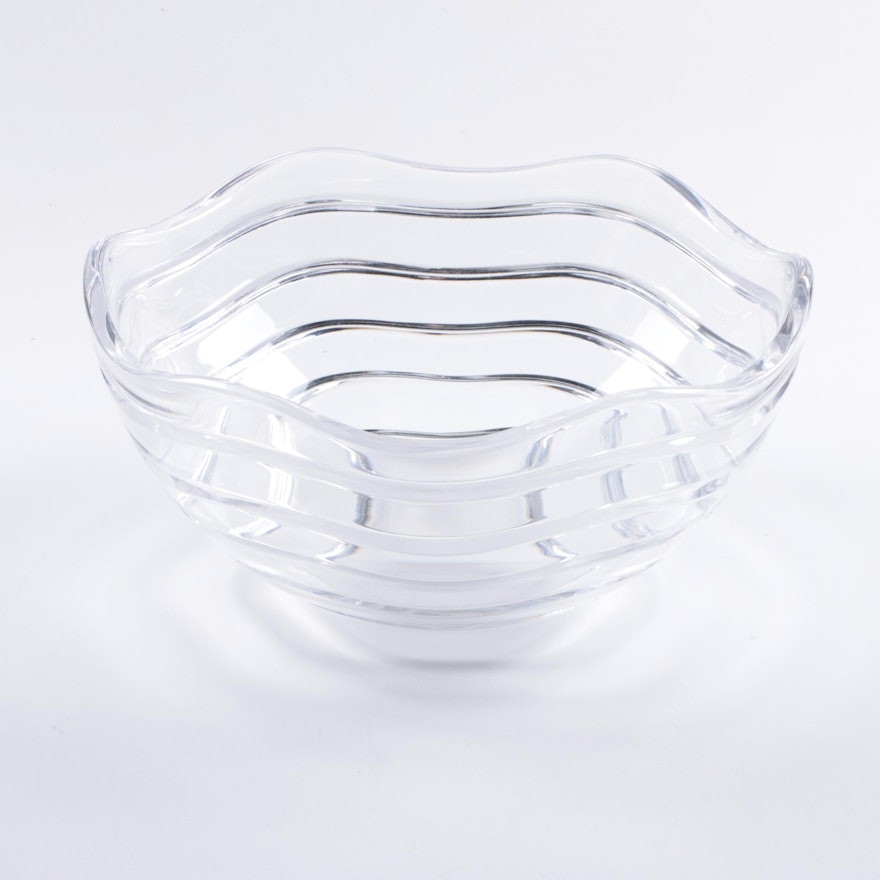 Crystal Tiffany & Co. "Wave" Crystal Bowl