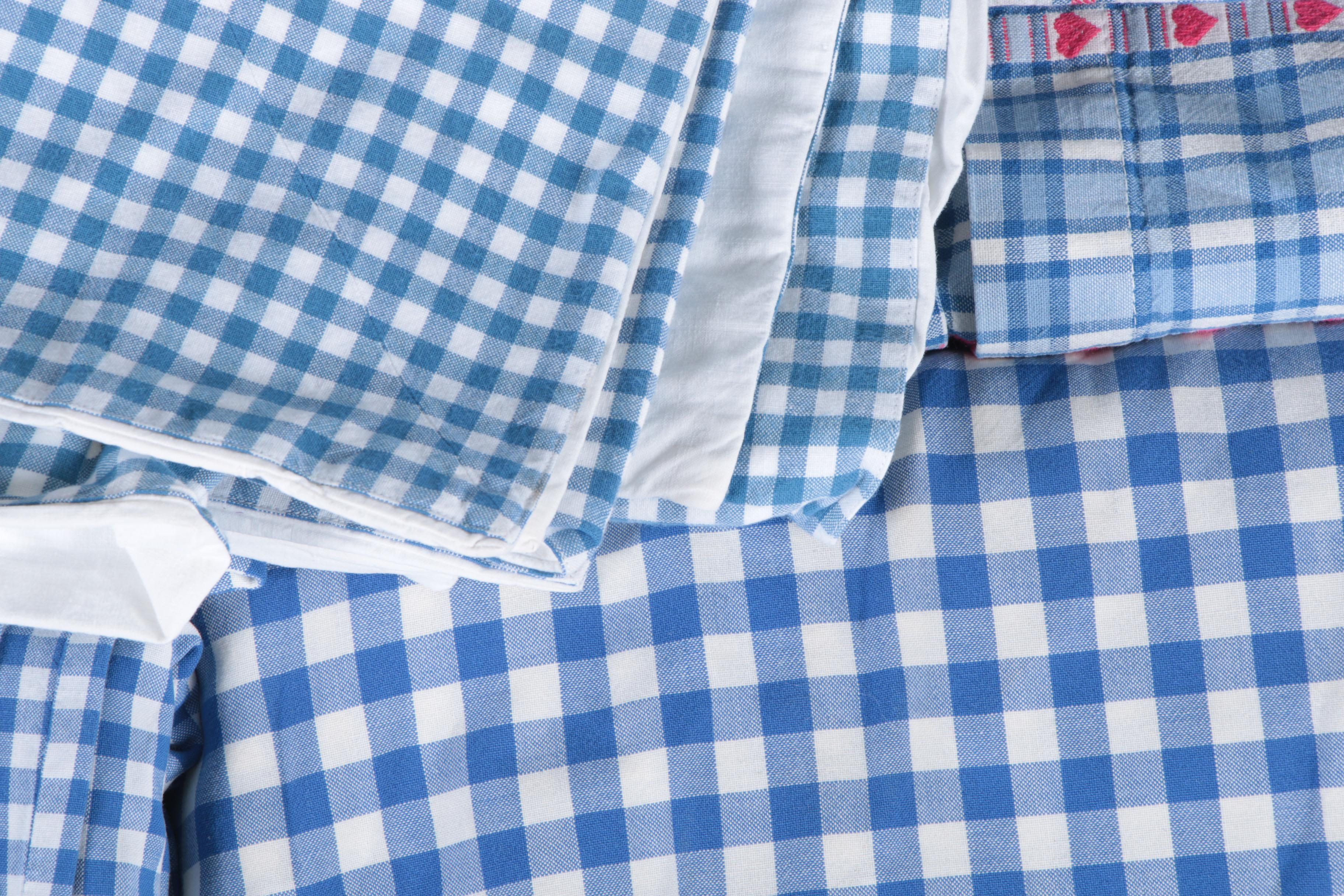 Blue Gingham Bedding