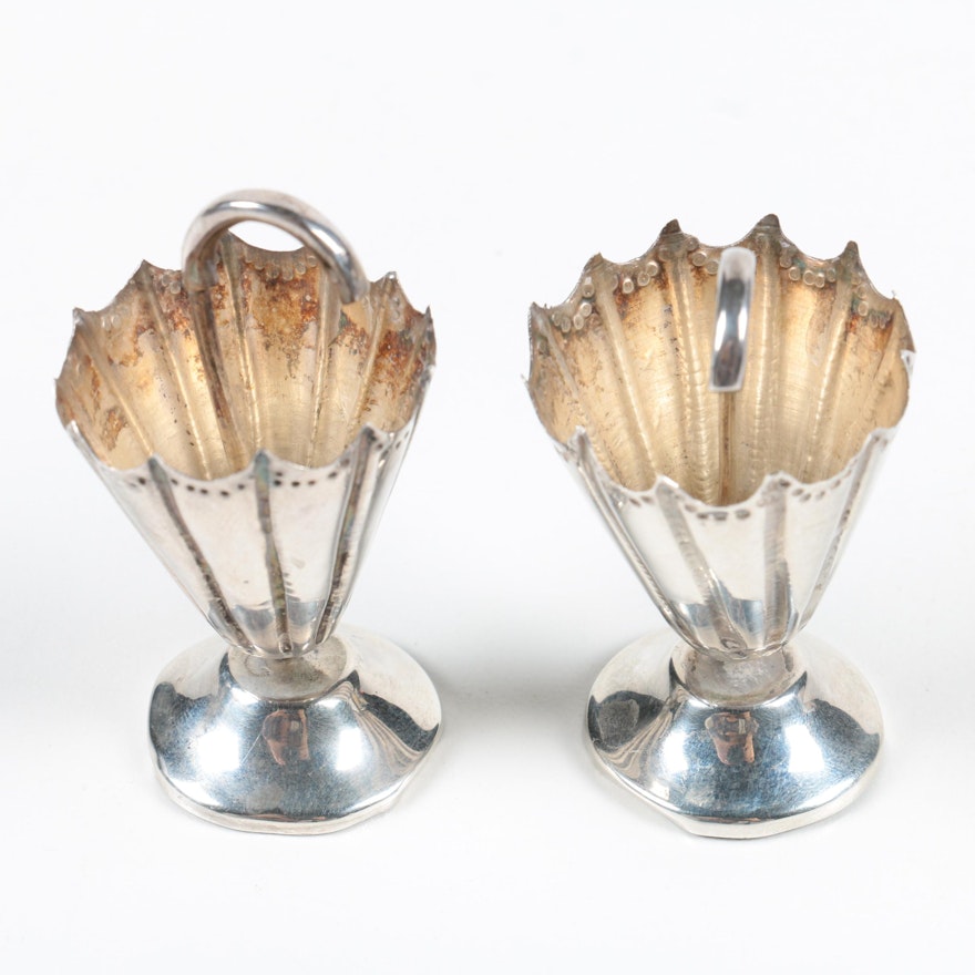 Pair of Sterling Silver Umbrella-Shaped Toothpick Holders