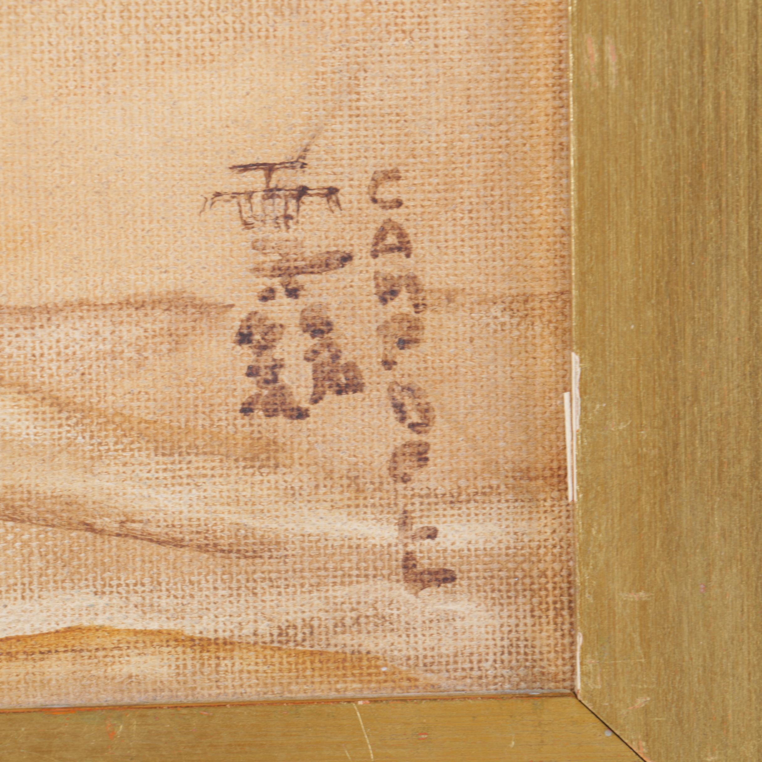 Oil Painting on Canvas Board of Nude Figure Study