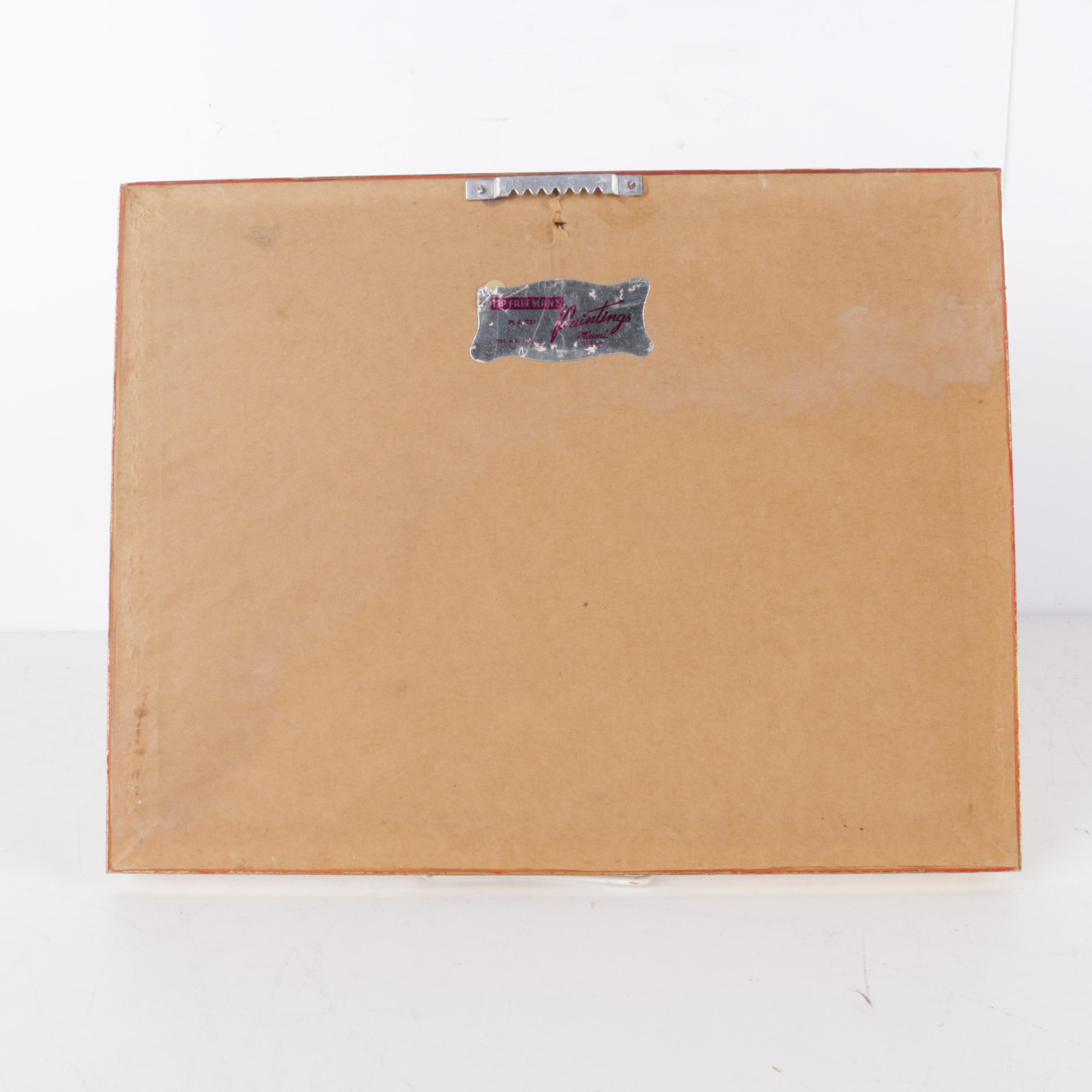 Oil Painting on Canvas Board of Nude Figure Study