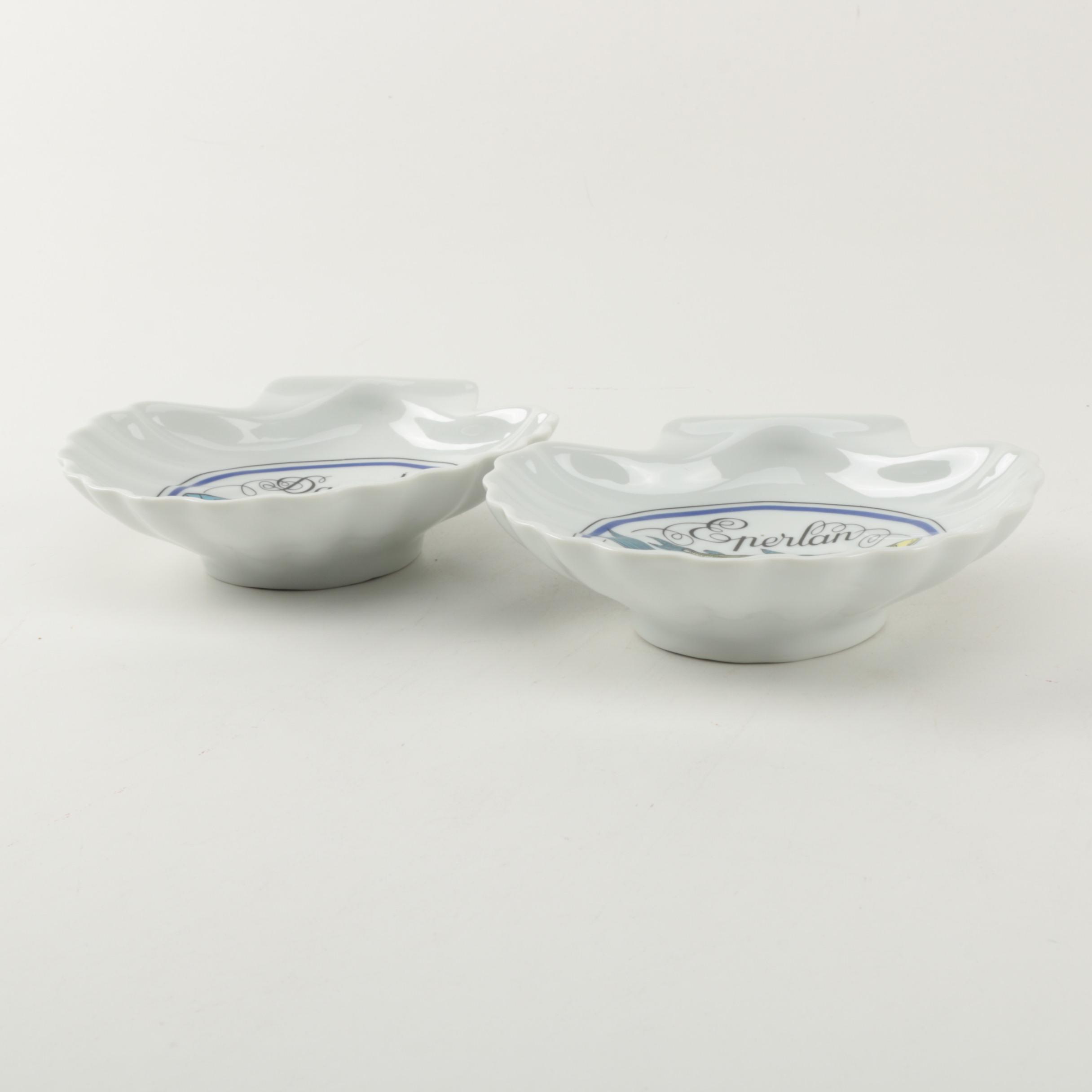 D'auteuil Porcelain "Ligne Marine" Plates