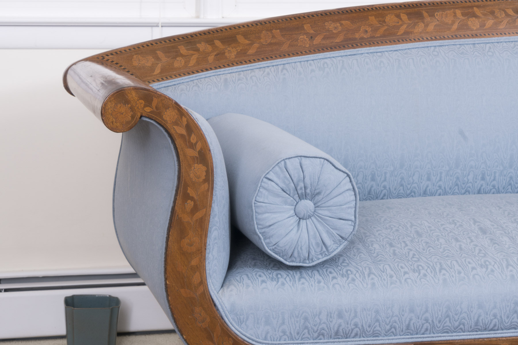 Circa 1830 Dutch Marquetry Walnut Sofa