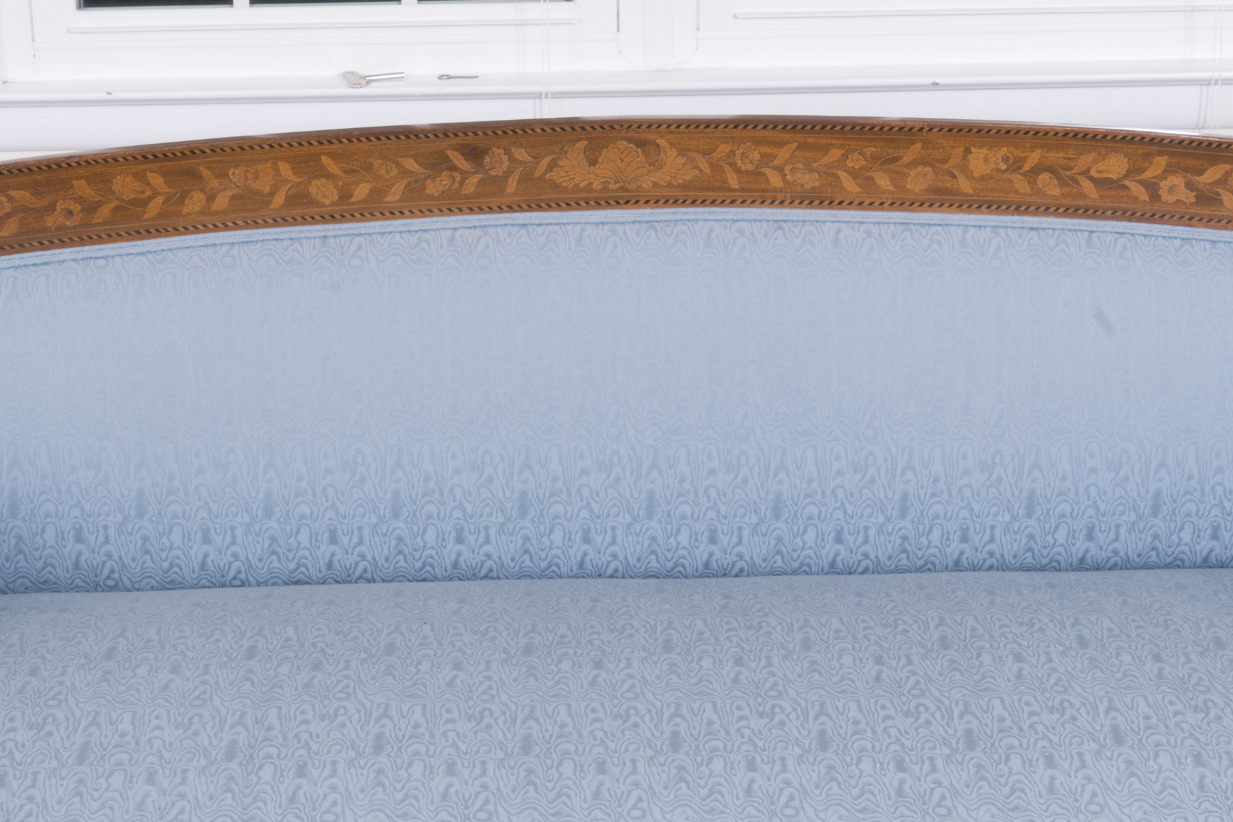 Circa 1830 Dutch Marquetry Walnut Sofa