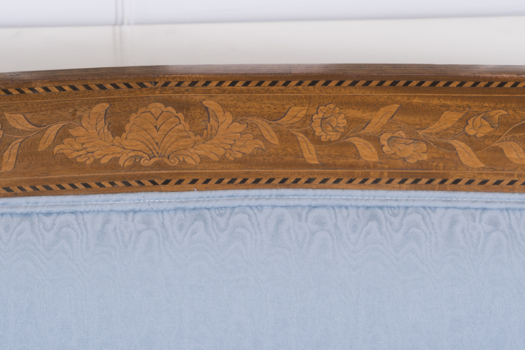 Circa 1830 Dutch Marquetry Walnut Sofa