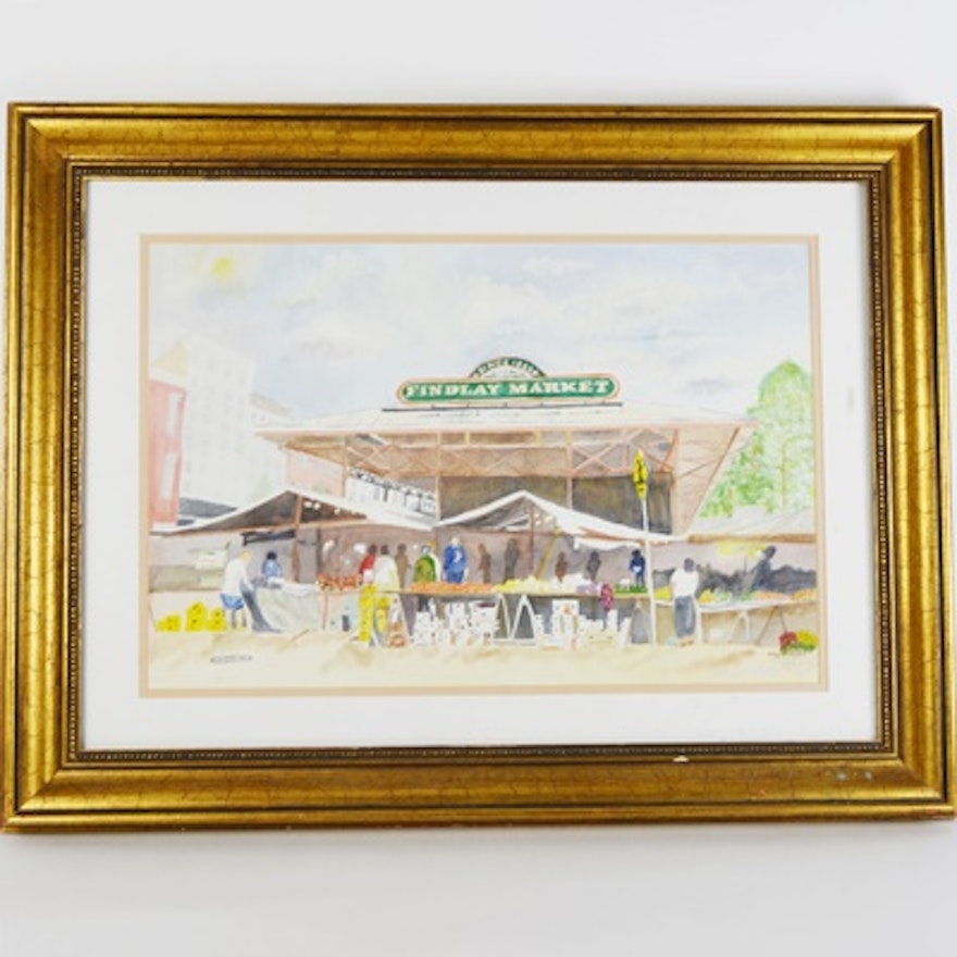 Dee Bathiany Original Watercolor of Findlay Market