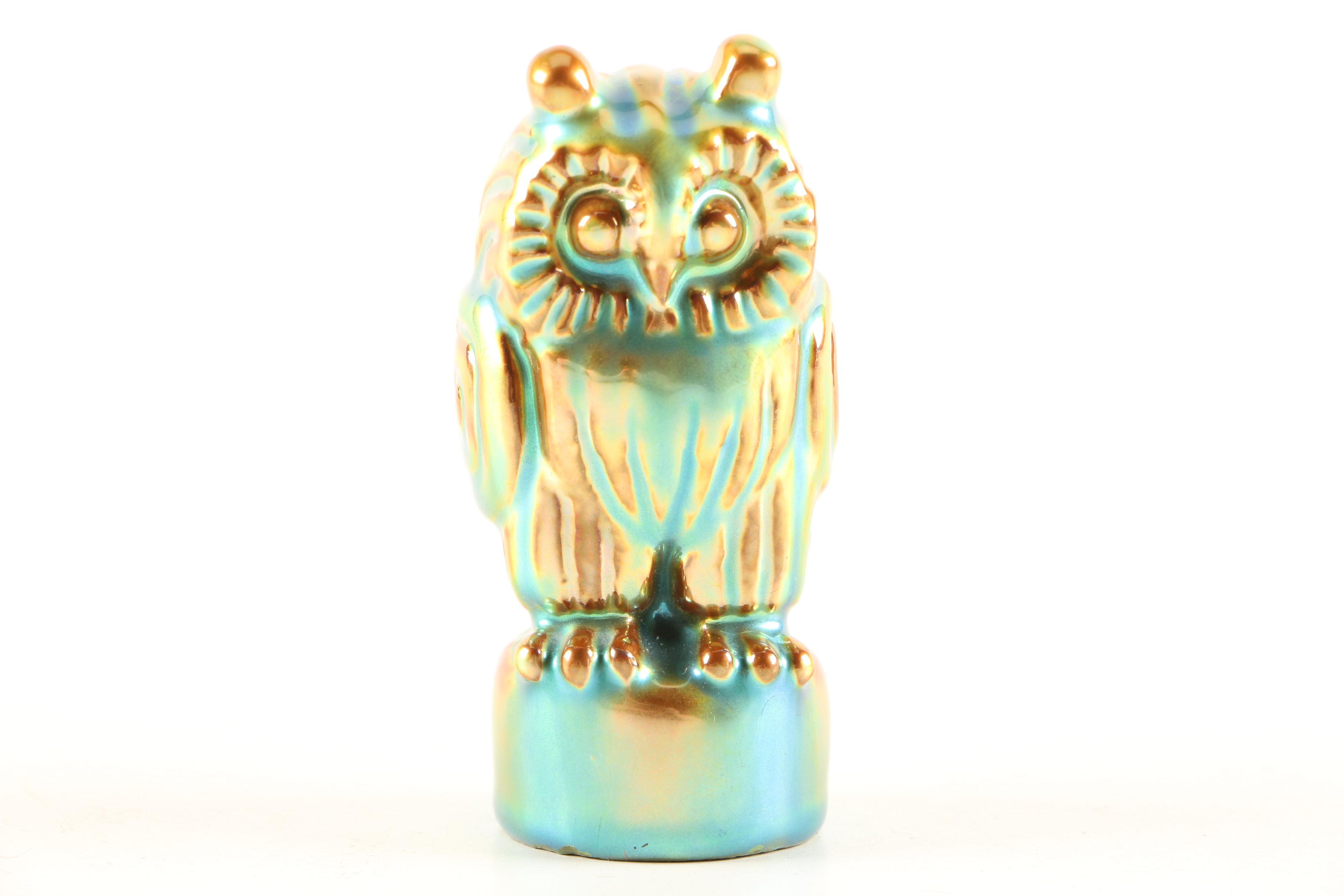 Zsolnay Owl Figurine