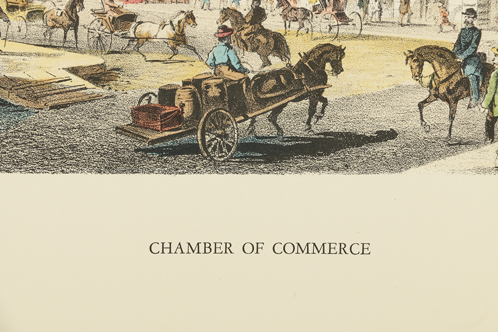 After Louis Kurz Lithograph on Paper “Chamber of Commerce"