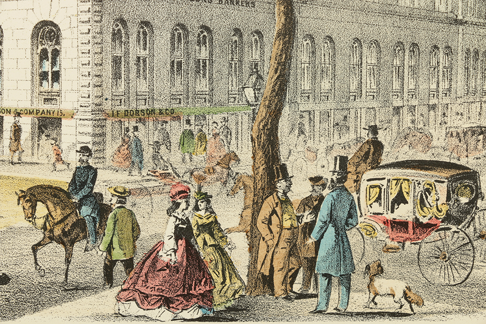 After Louis Kurz Lithograph on Paper “Chamber of Commerce"