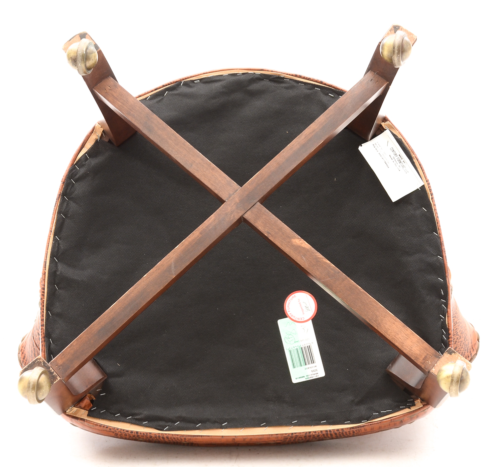 Leather "Consulate" Game Chairs By Century Furniture