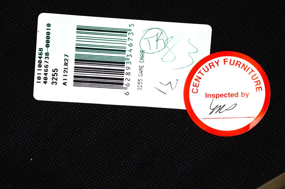 Leather "Consulate" Game Chairs By Century Furniture