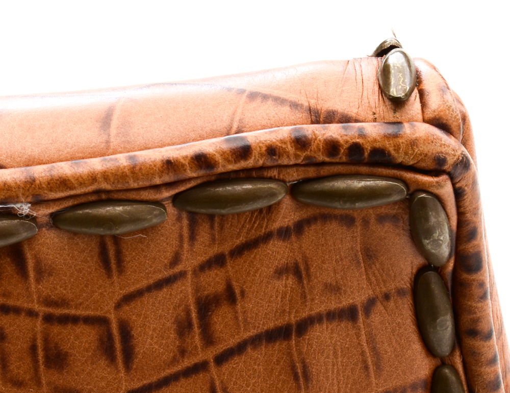 Leather "Consulate" Game Chairs By Century Furniture