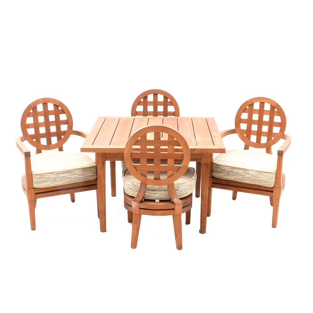 Solid Teak Wood "Portico" Patio Furniture By McGuire