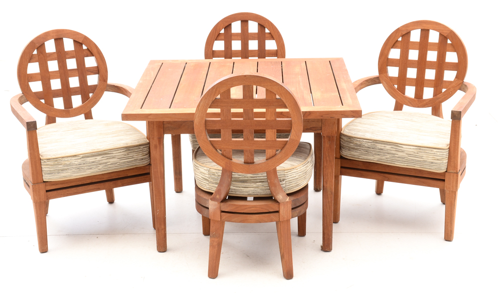Solid Teak Wood "Portico" Patio Furniture By McGuire