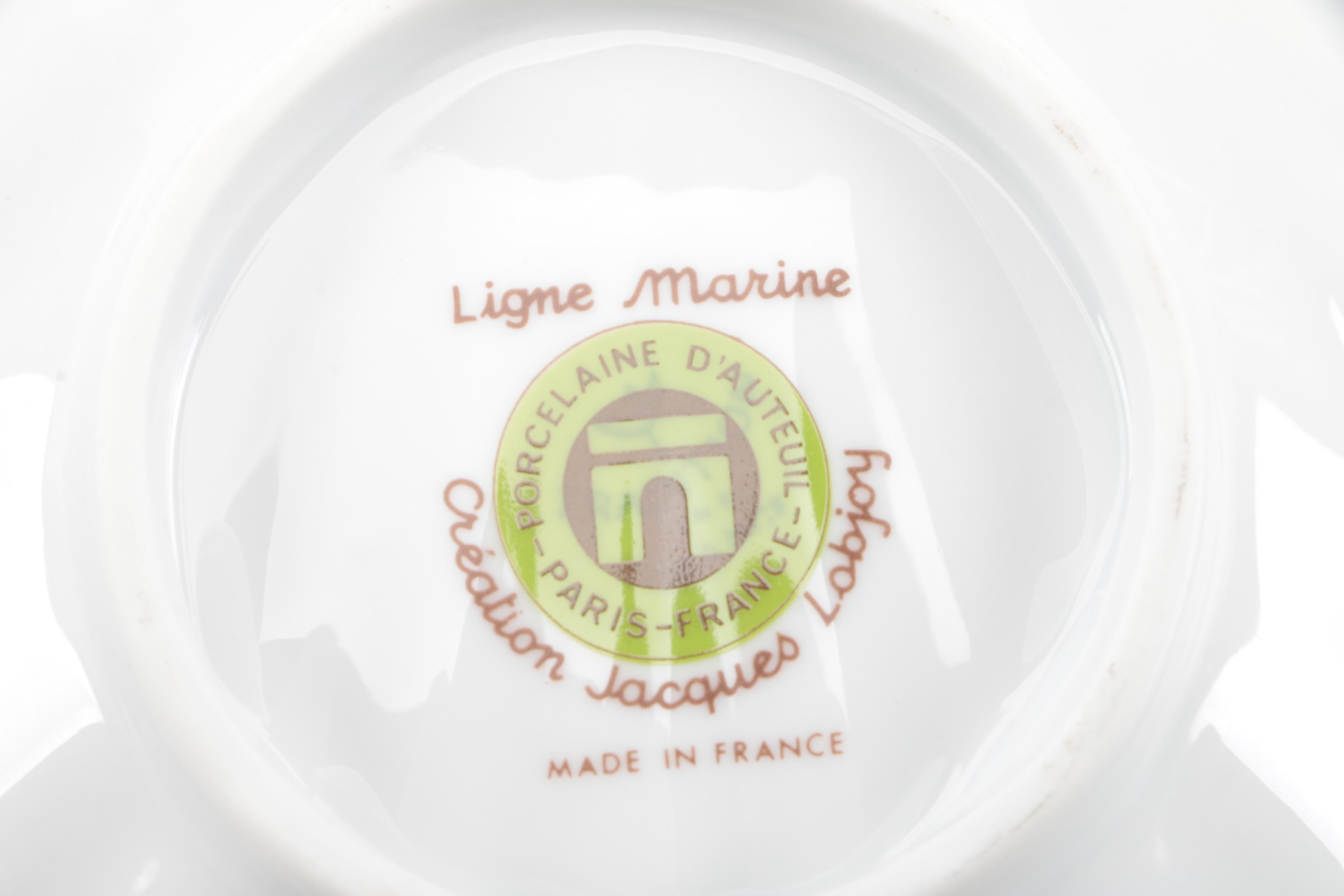 D'auteuil Porcelain "Ligne Marine" Plates