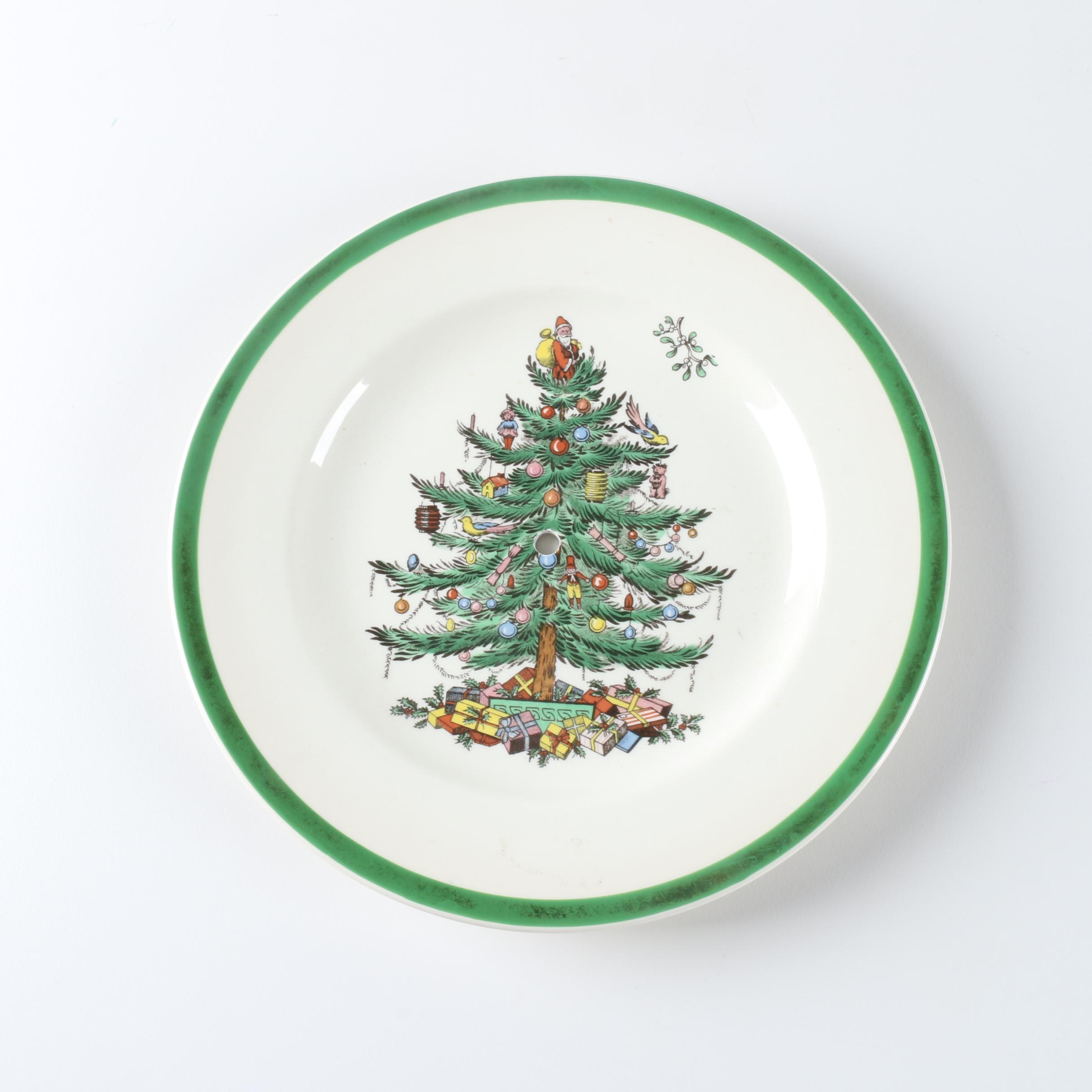 Spode "Christmas Tree" Two-Tiered Serving Tray