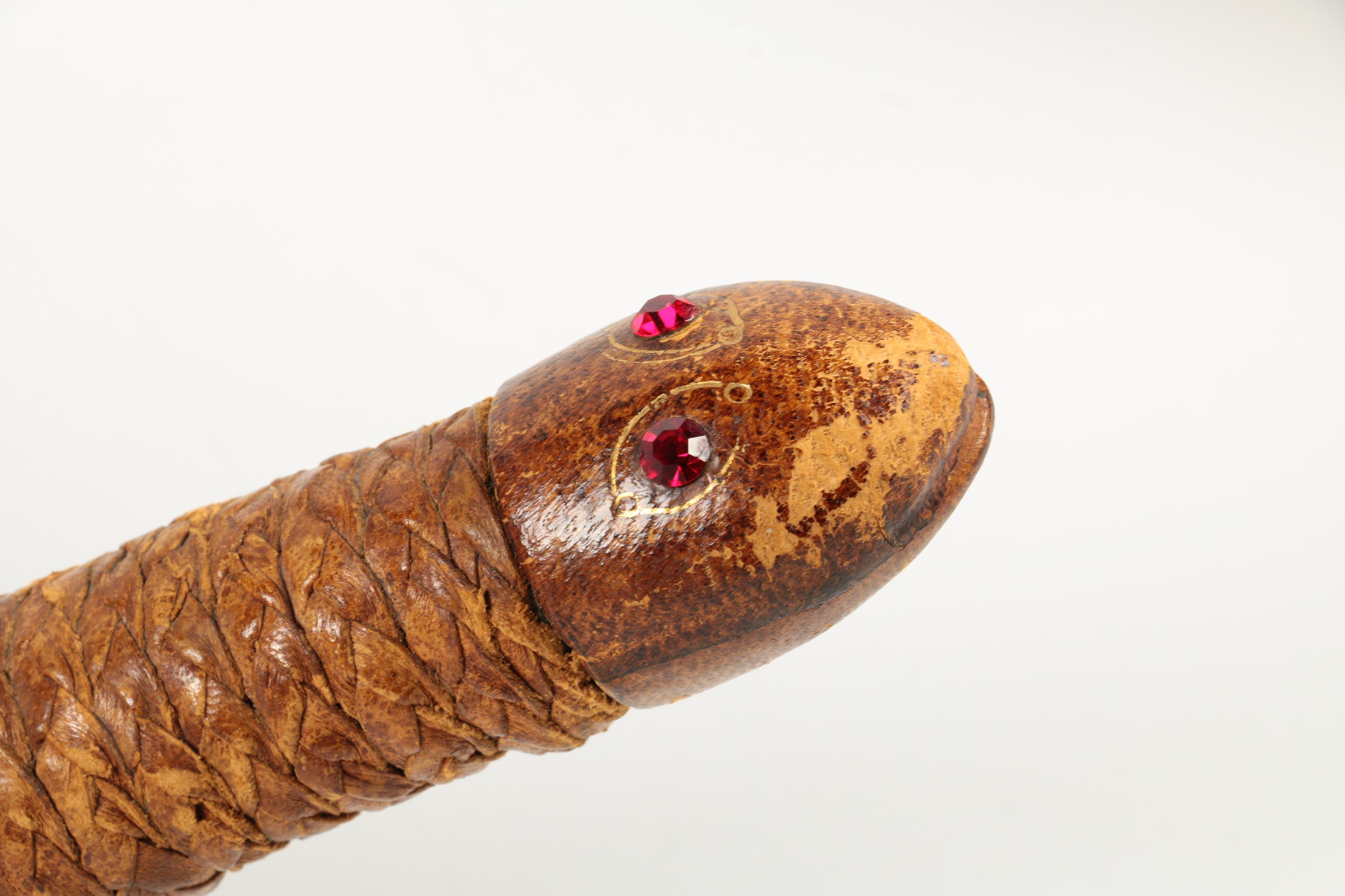 Italian Leather Duck and Turtle Decanters