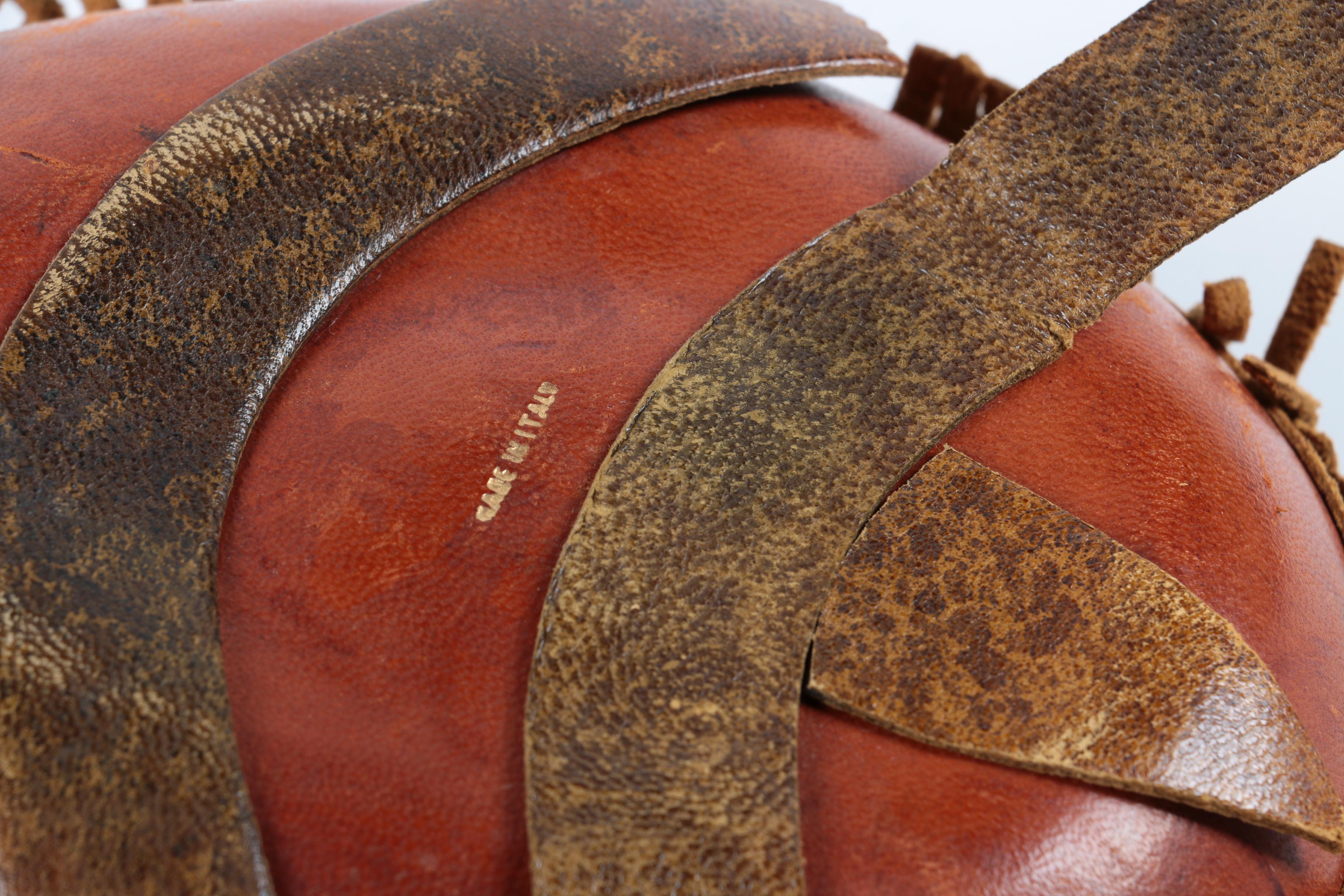 Italian Leather Duck and Turtle Decanters