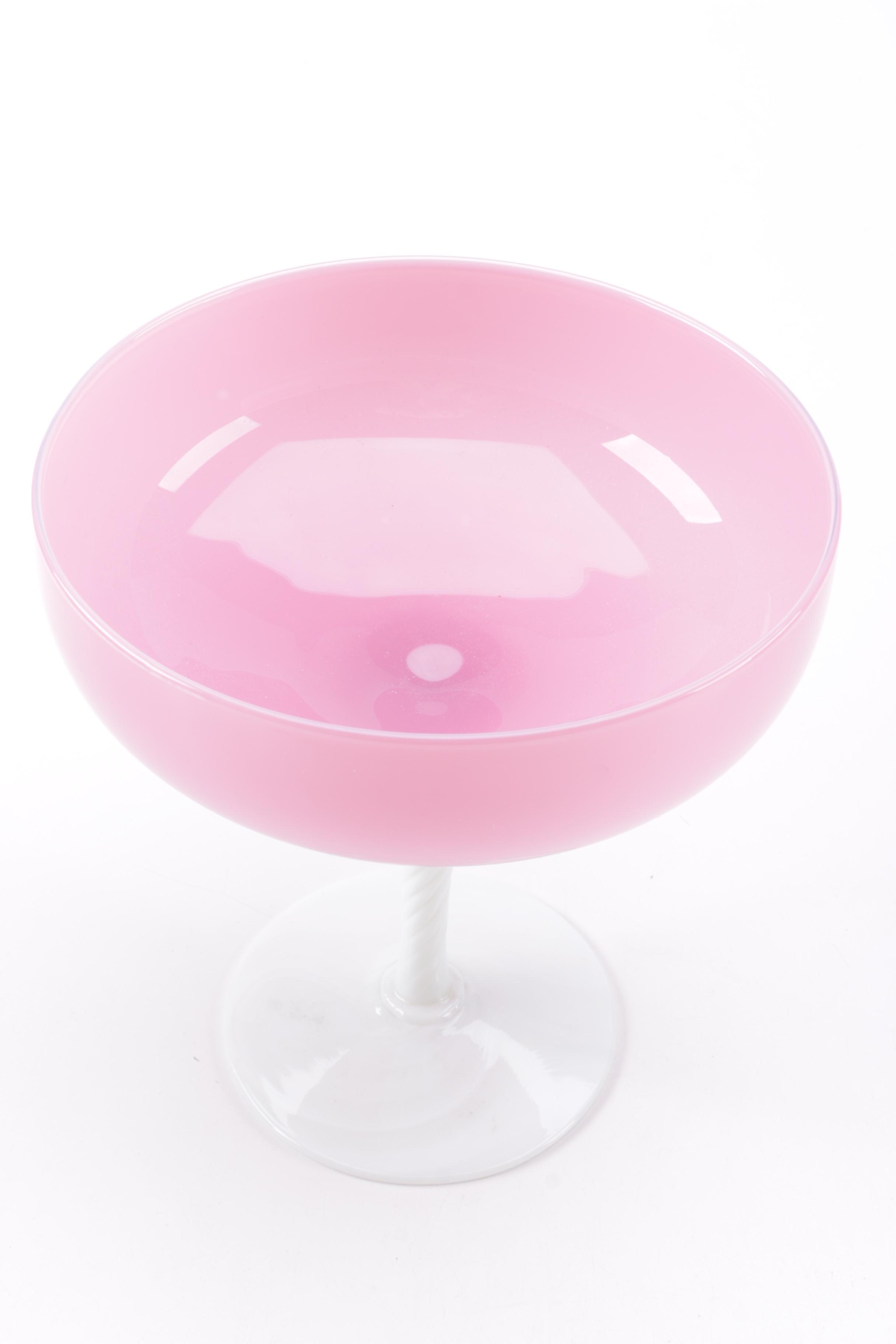 Opaline Glass Compote and Lenox Crystal Bowl