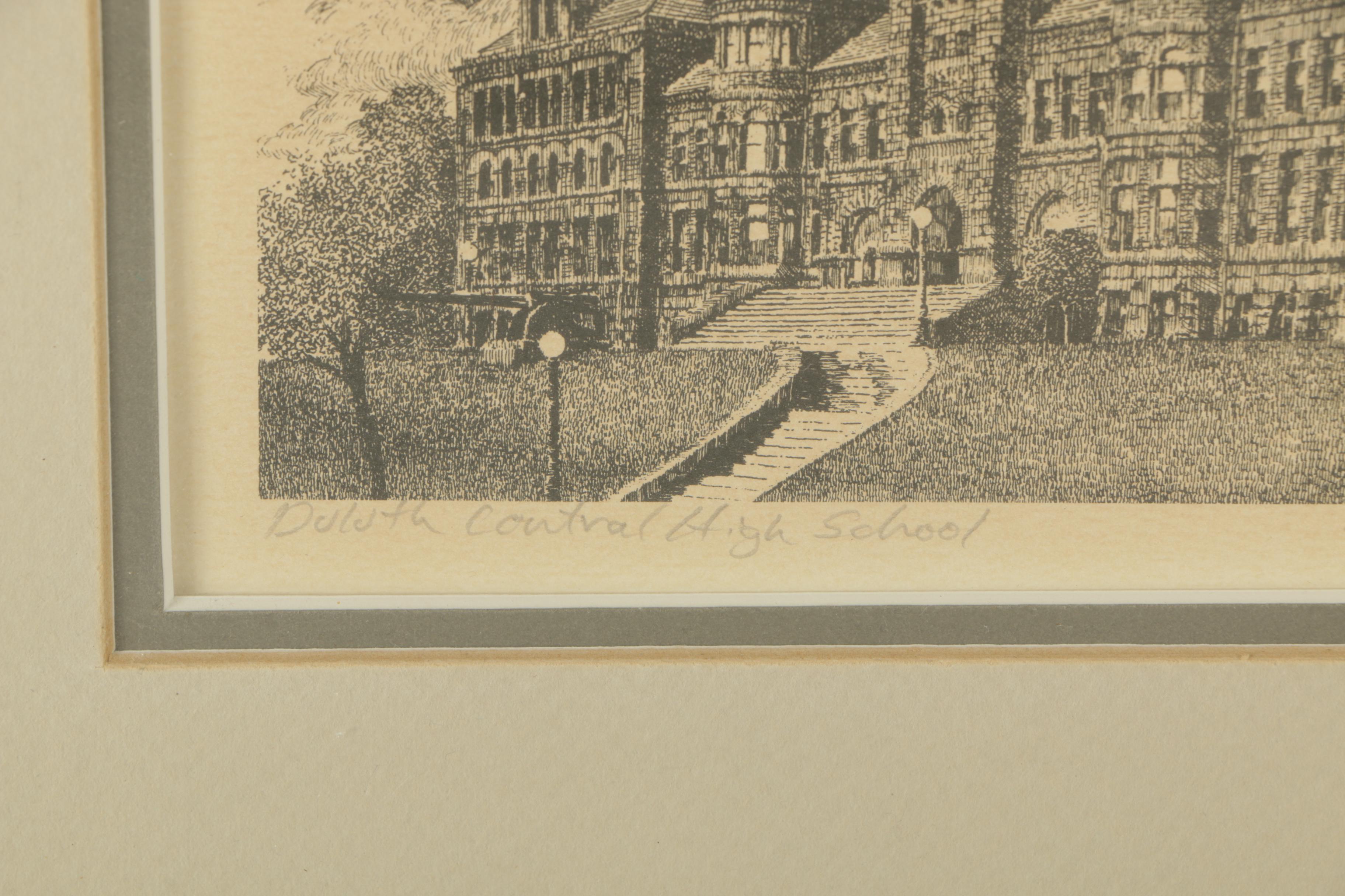 Gary Lundstrom Limited Edition Lithograph "Duluth Central High School"