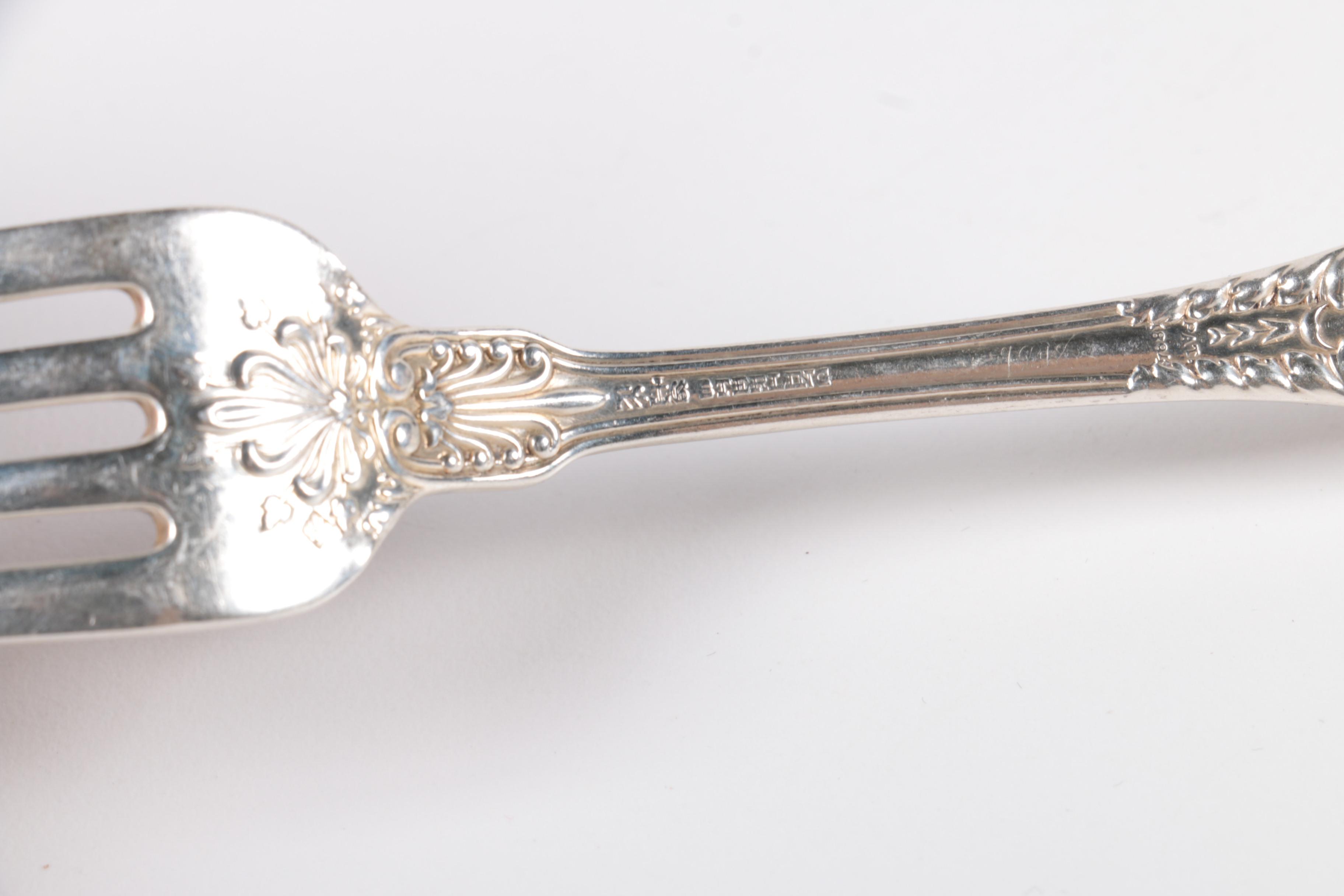 Gorham "King George" Sterling Silver Forks and Wallace & Sons "Kings" Spoons