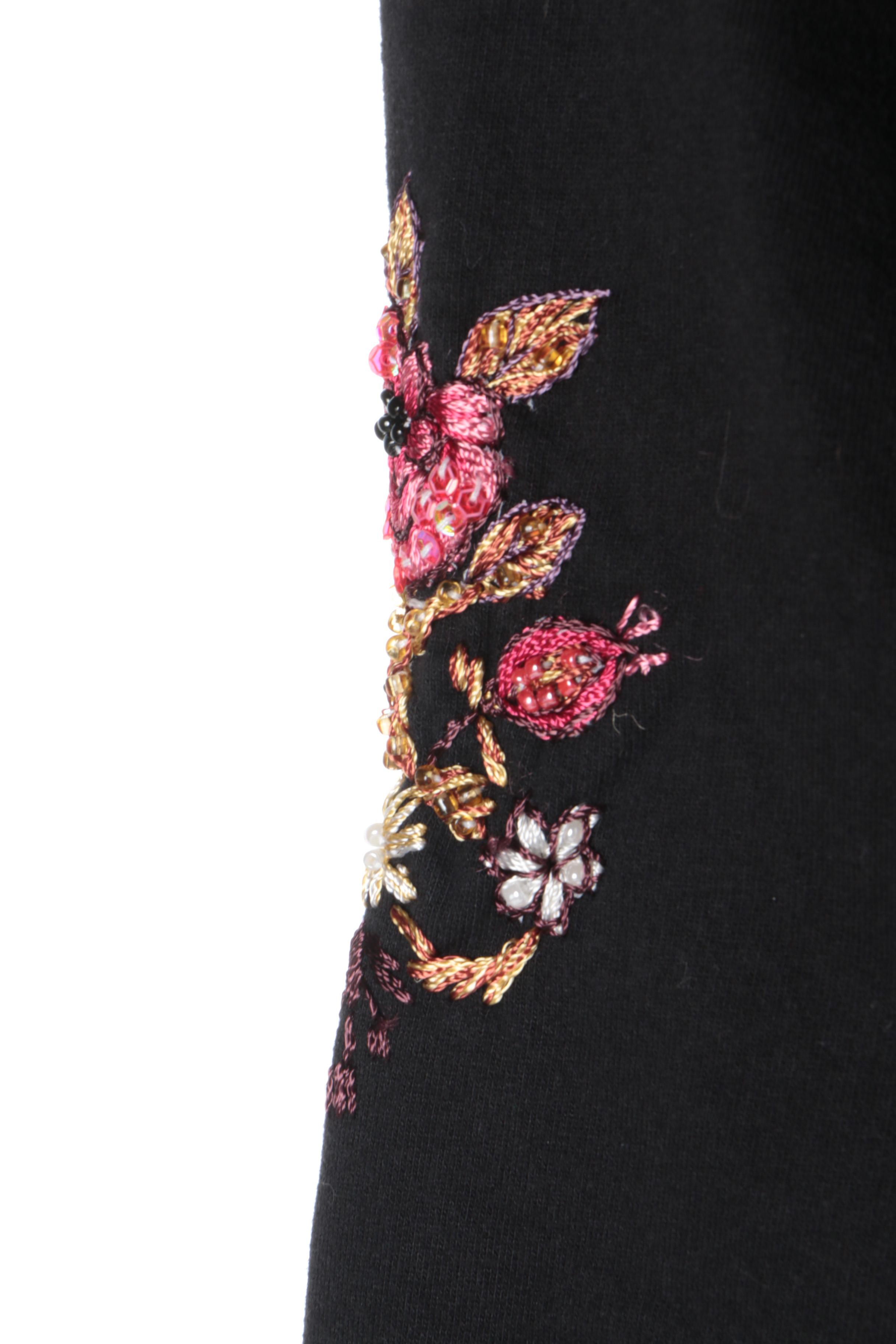 Women's Twisted Heart Black Cotton Sweatsuit