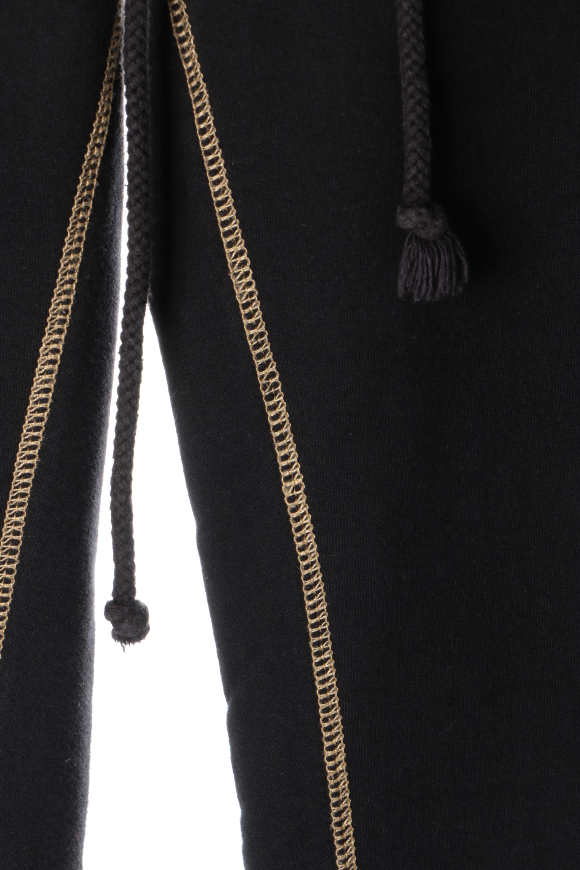 Women's Twisted Heart Black Cotton Sweatsuit