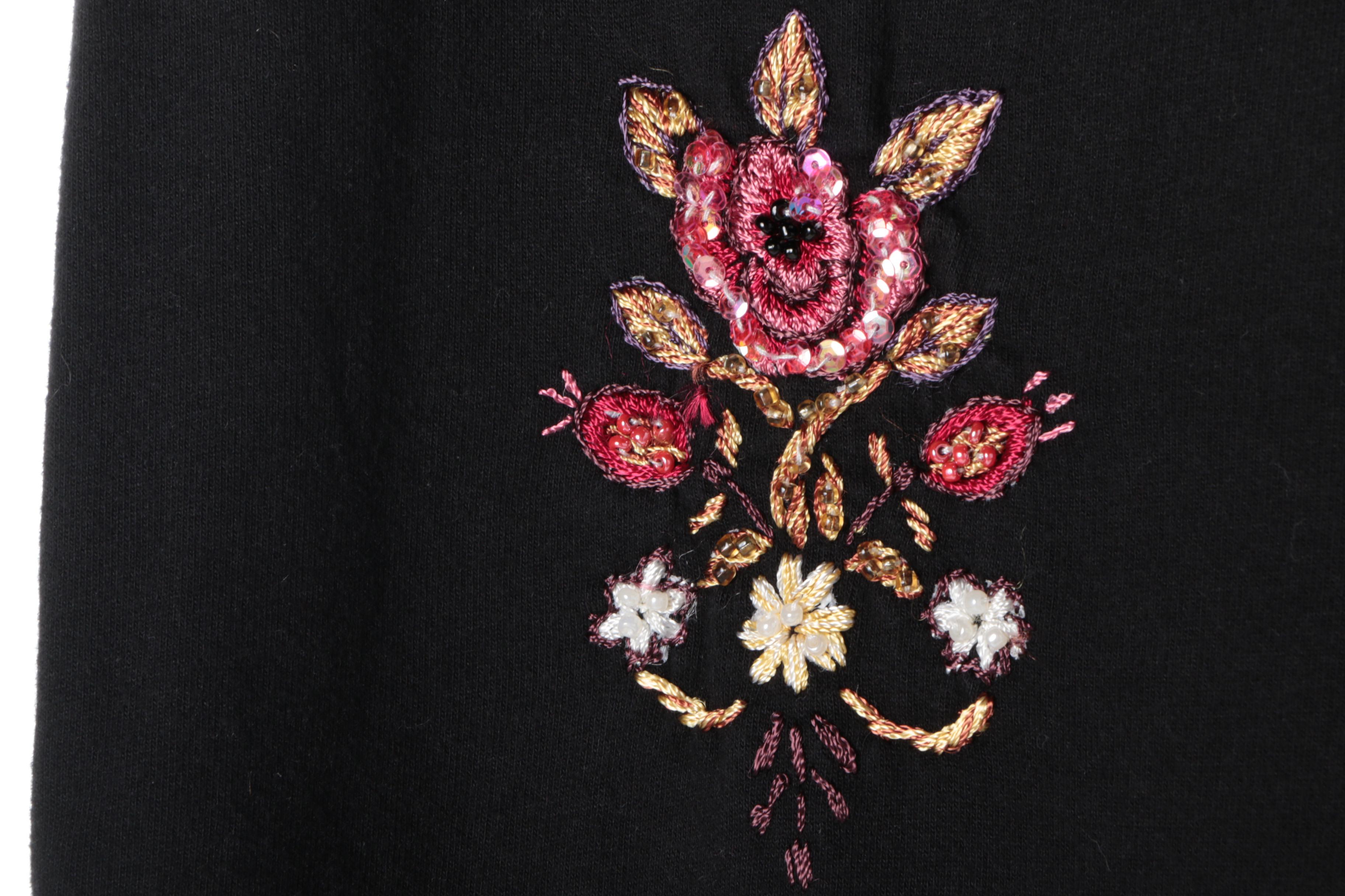 Women's Twisted Heart Black Cotton Sweatsuit