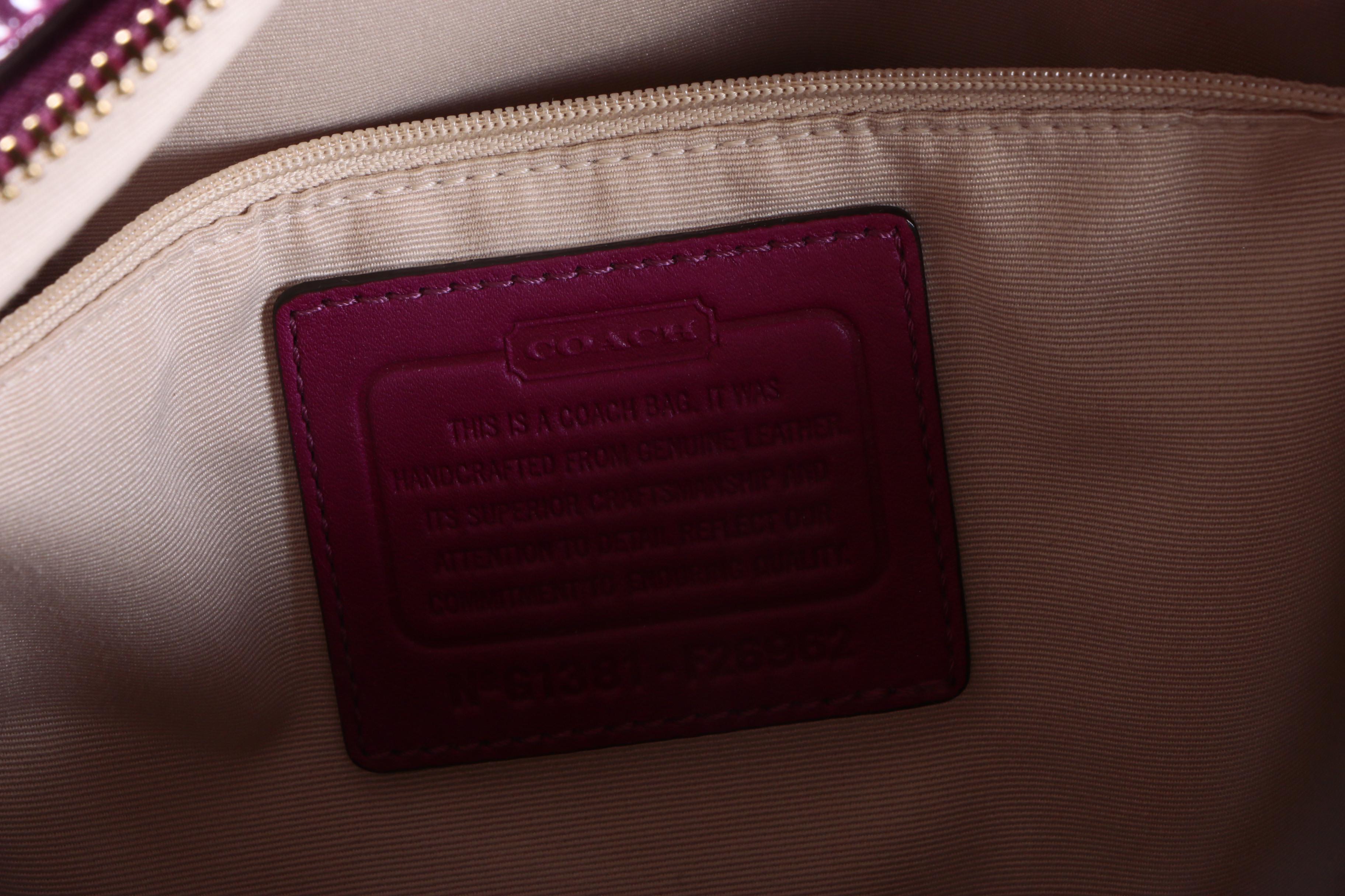 Coach Patent Leather Peyton Handbag with Wallet