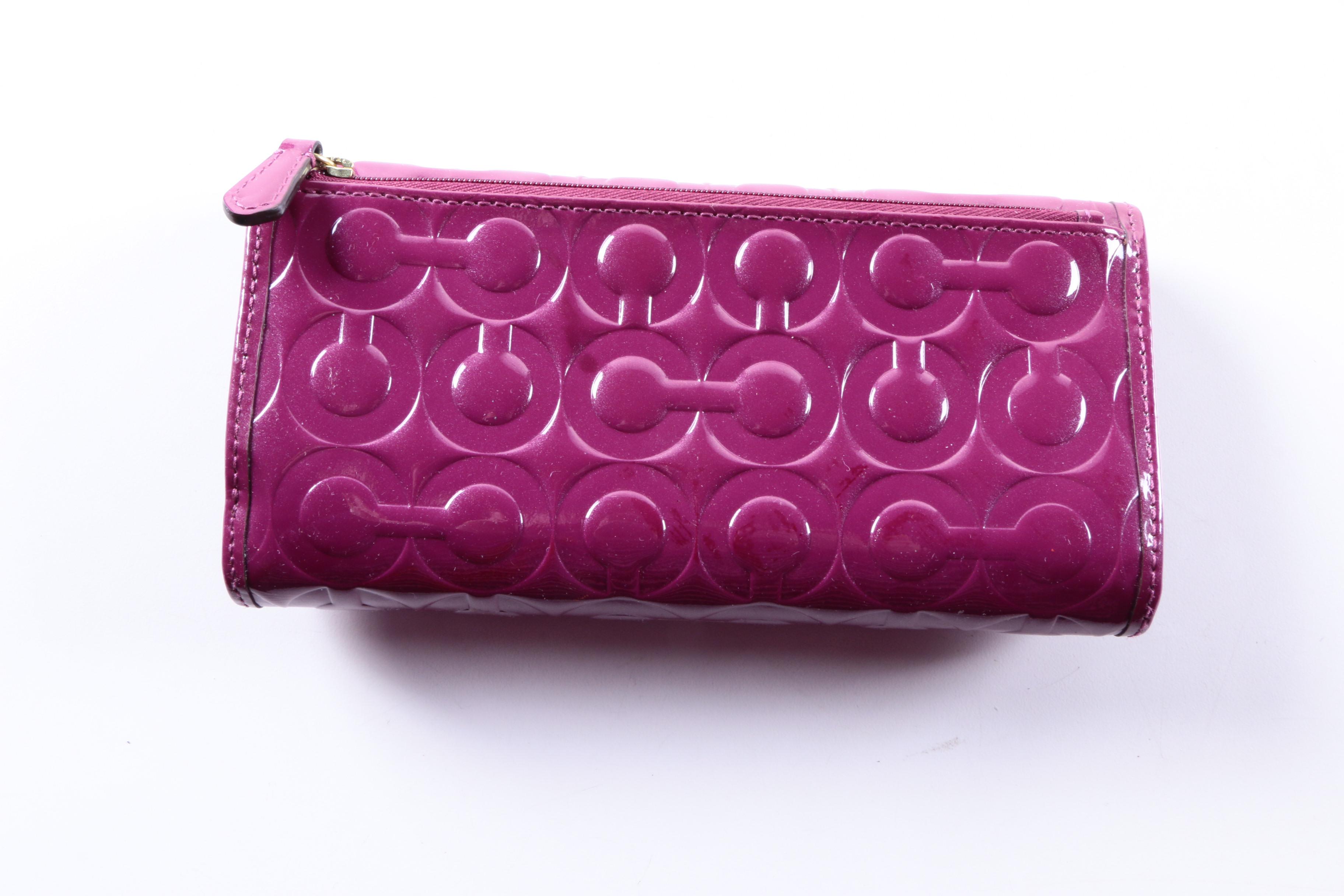 Coach Patent Leather Peyton Handbag with Wallet