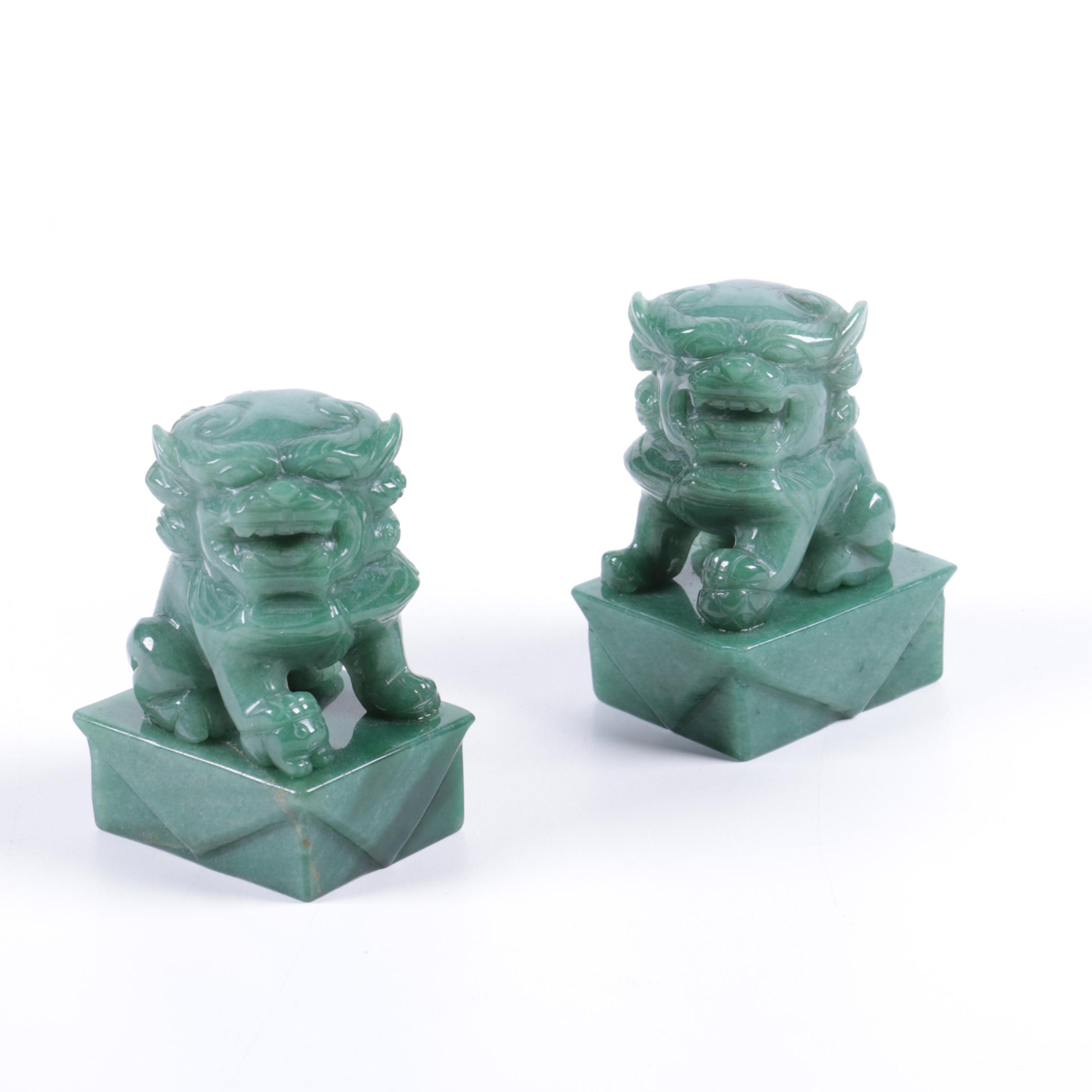 Aventurine Guardian Lion Figurines